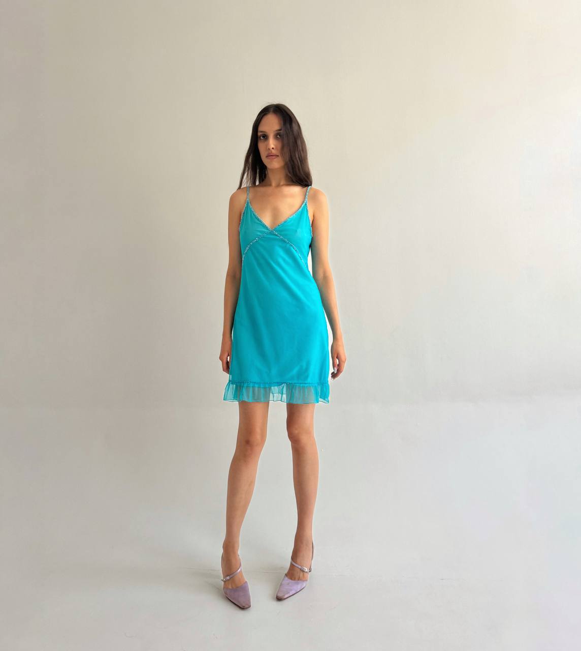 Vintage Blumarine turquoise dress