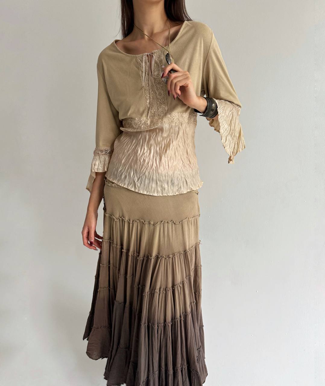 Vintage medieval boho blouse