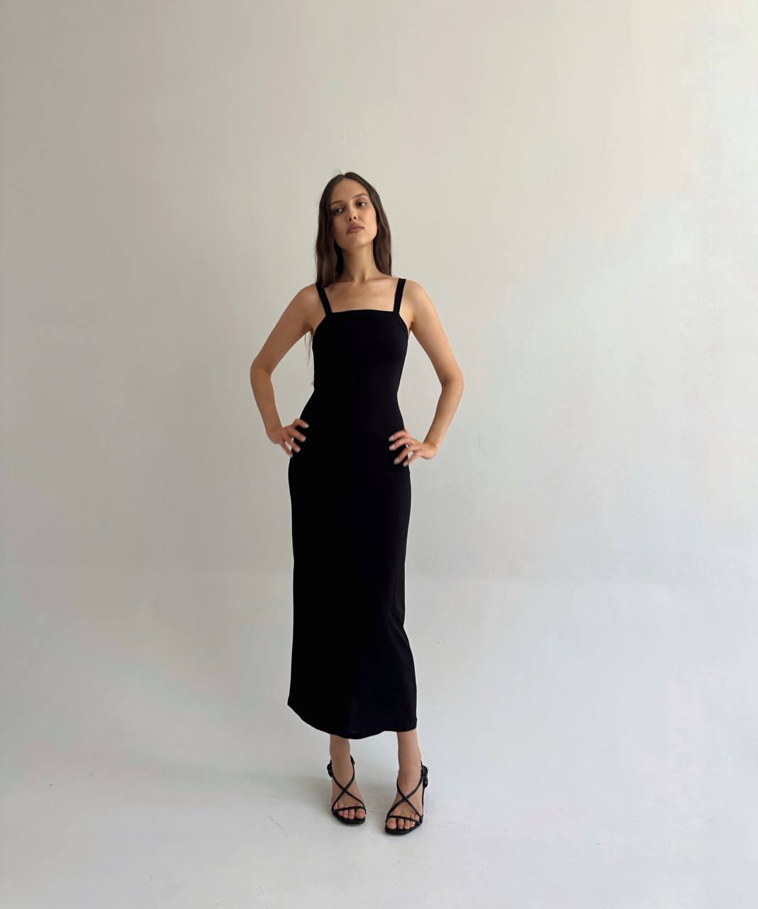 Vintage acetate black dress