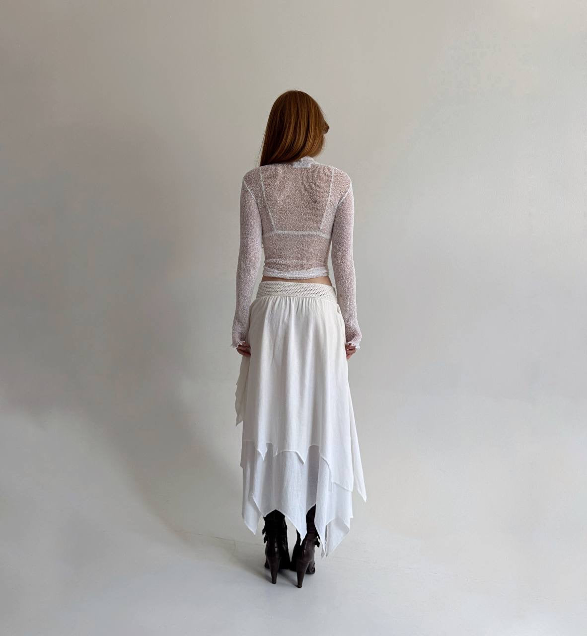 Vintage asymmetrical layered skirt