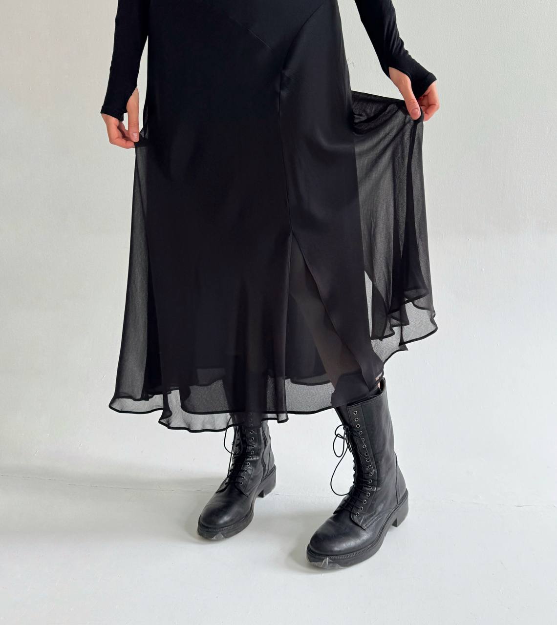 La Perla pure silk black skirt