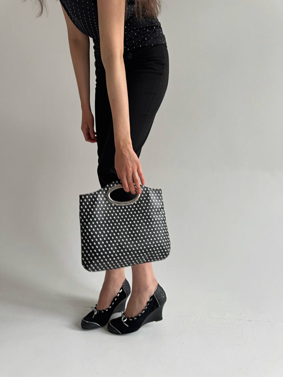 Vintage polka dot bag