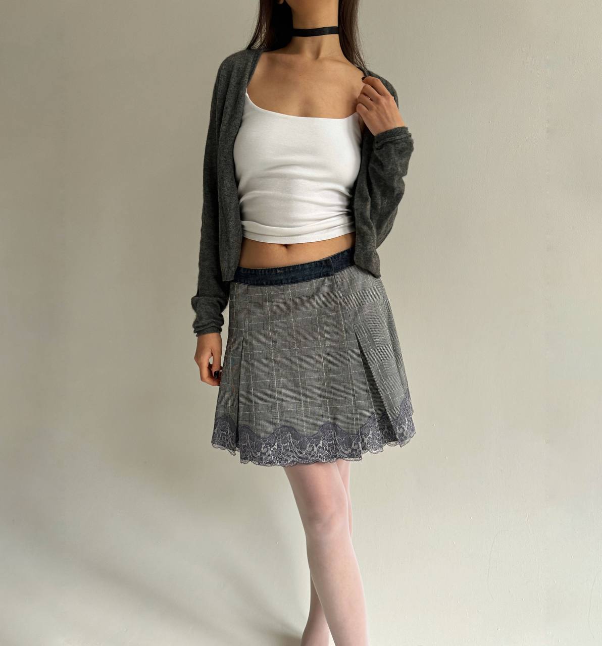 Vintage Dolce & Gabbana checked mini skirt