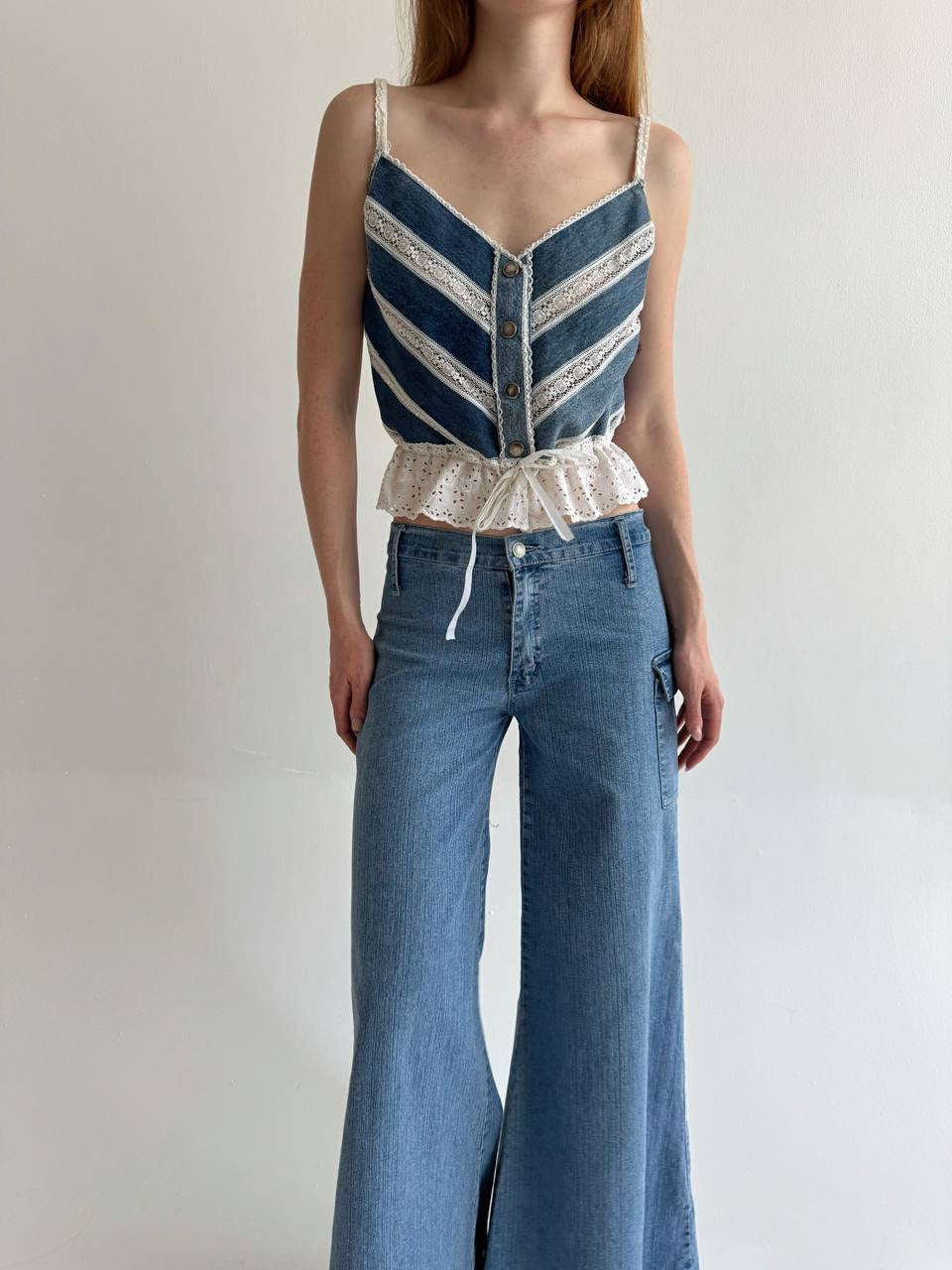 Vintage denim cami top