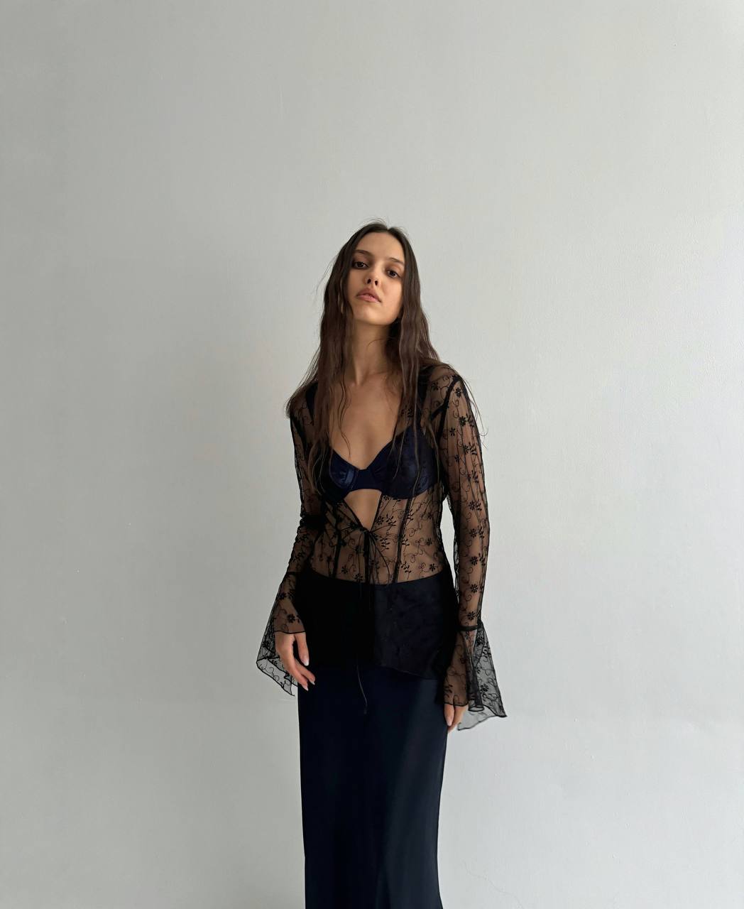Vintage mesh flower cardigan