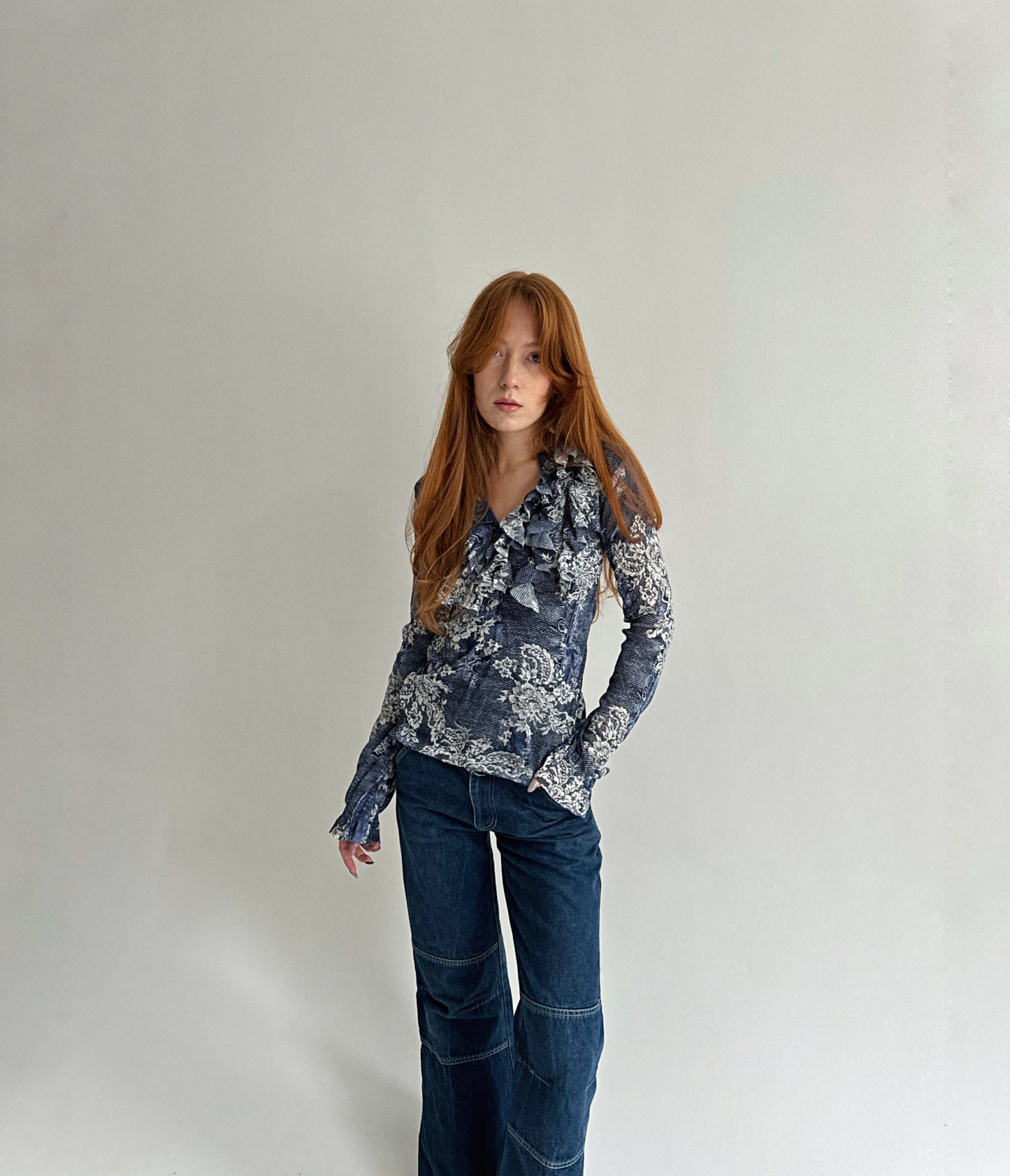 Vintage printed blouse