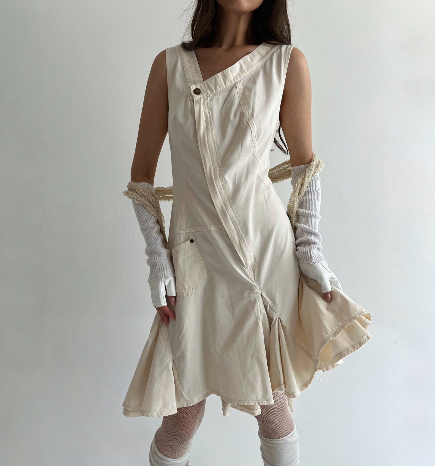 Vintage Plein Sud cotton deconstructed dress