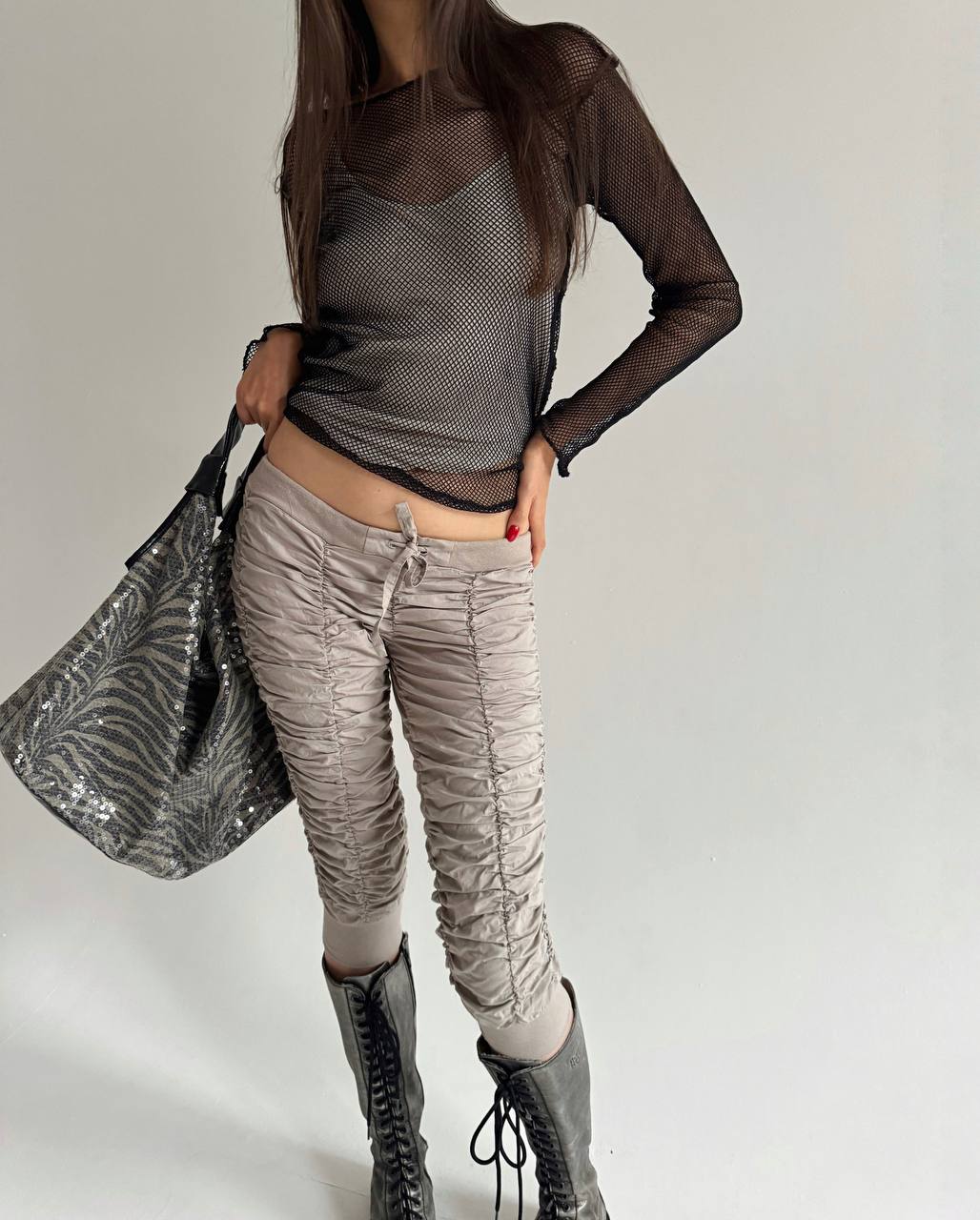 Vintage ruched capris