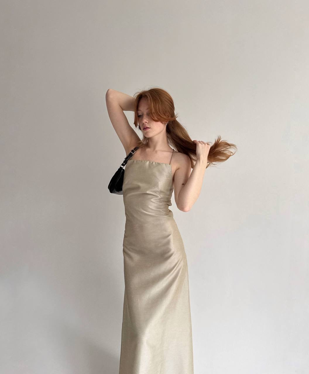 Vintage maxi dress with beautiful crossed back straps