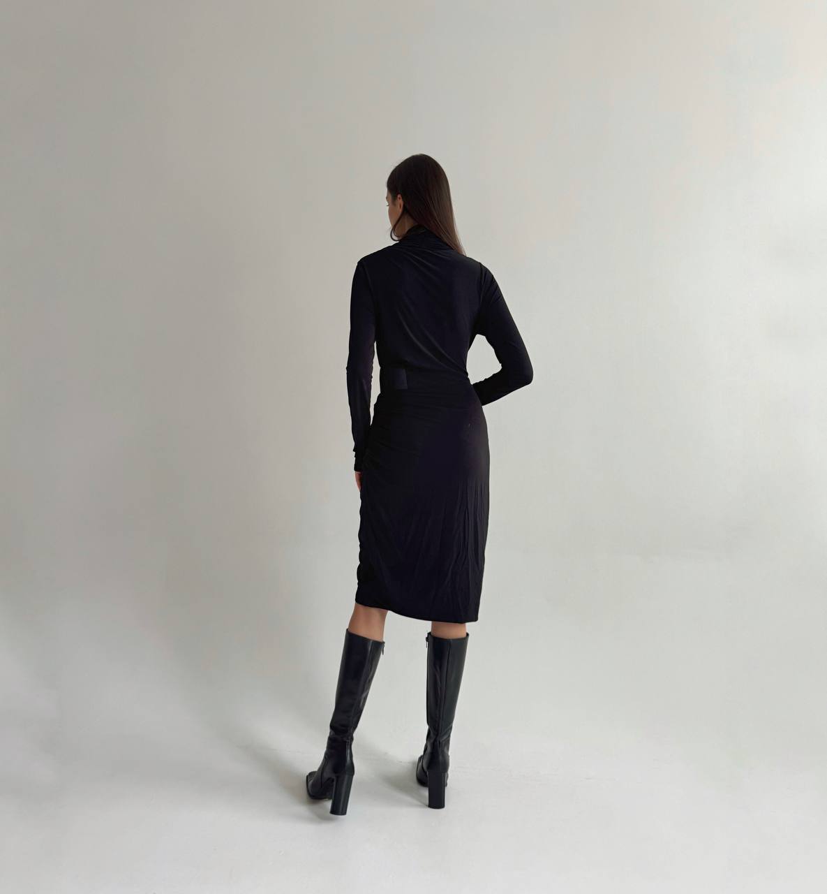 Avant garde All Saints viscose draped dress