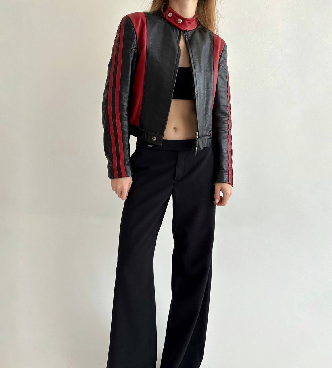 Vintage genuine leather high quality jacket in black