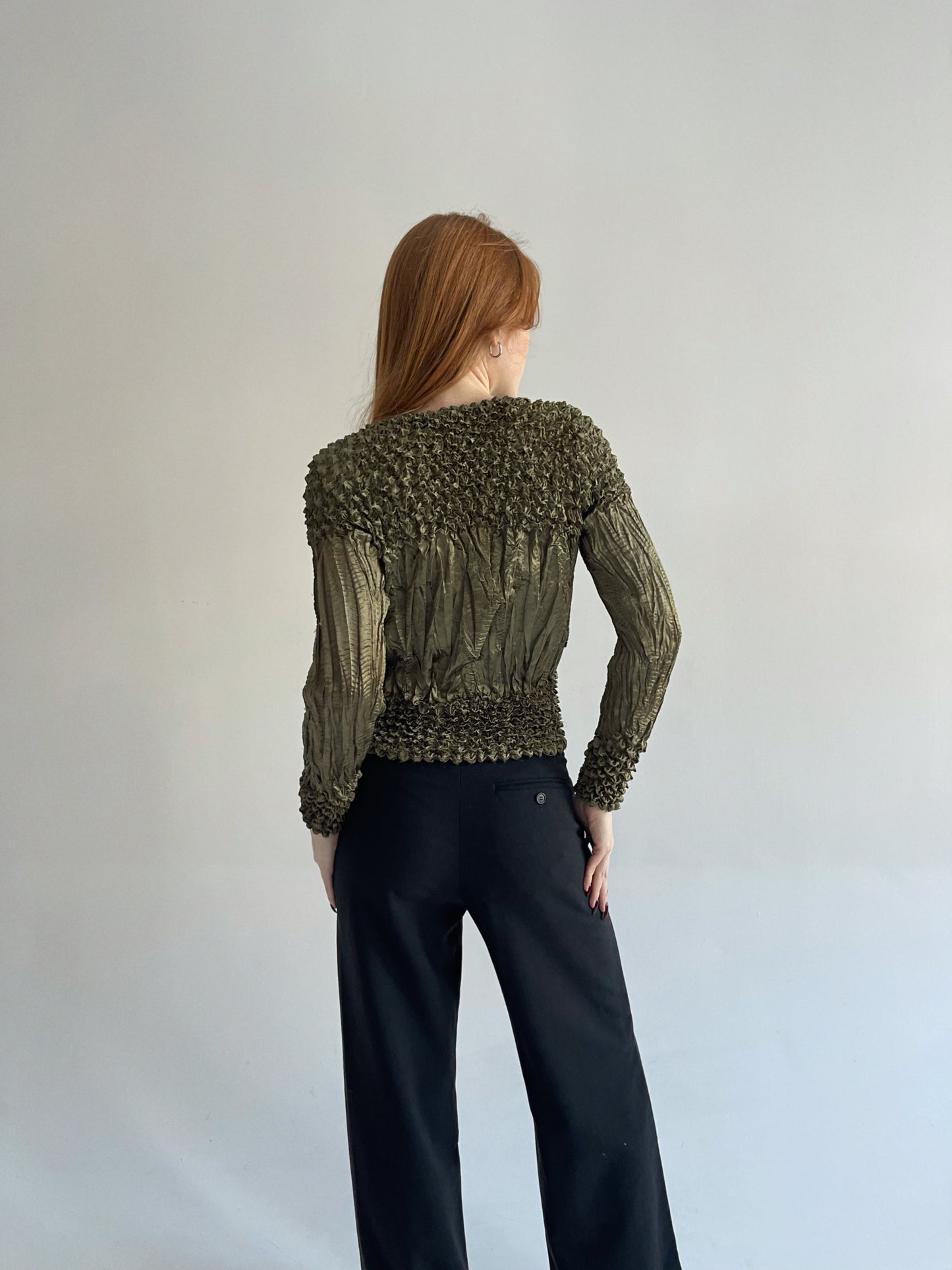 Vintage avant garde satin blouse