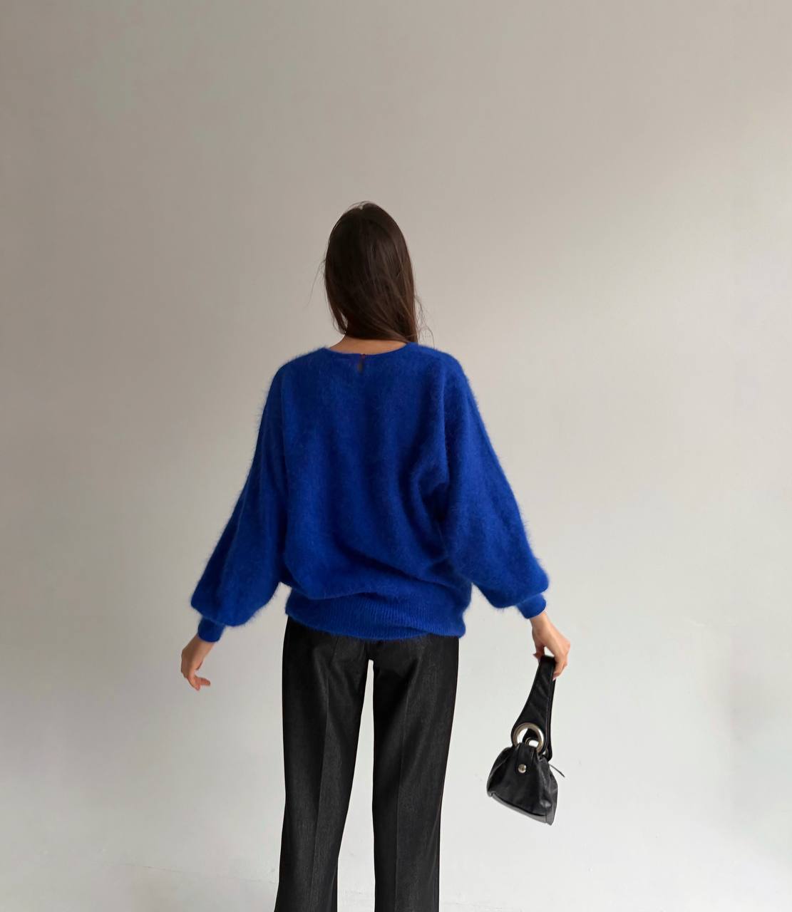 Vintage ultramarine angora blend sweater