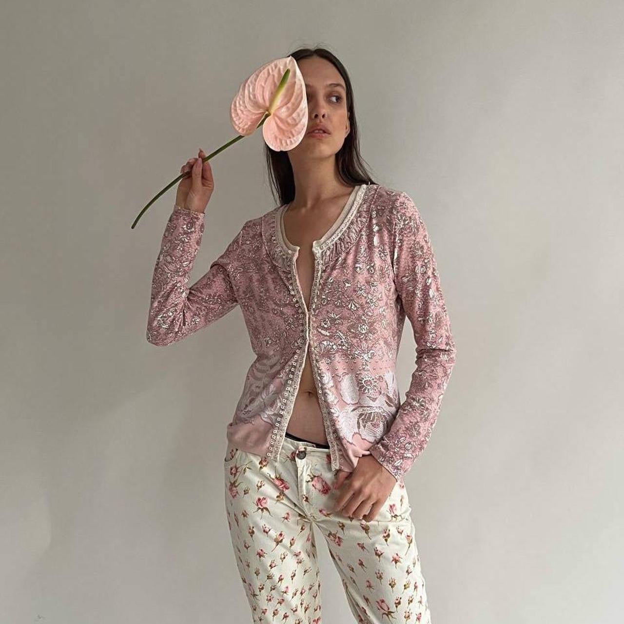 Vintage Blumarine pink cardigan