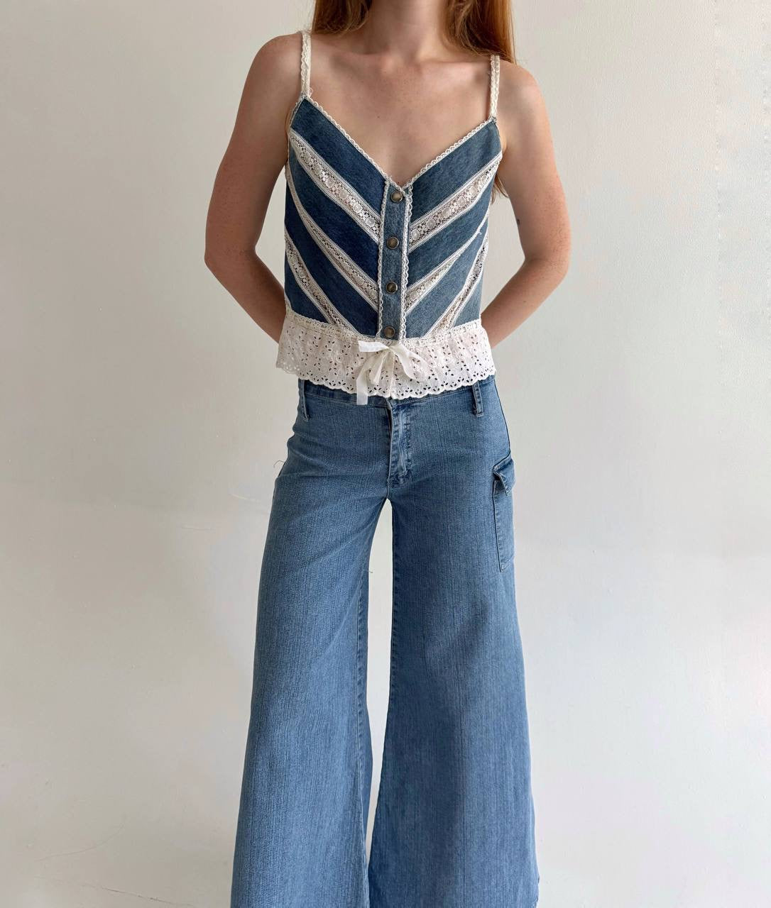 Vintage denim cami top