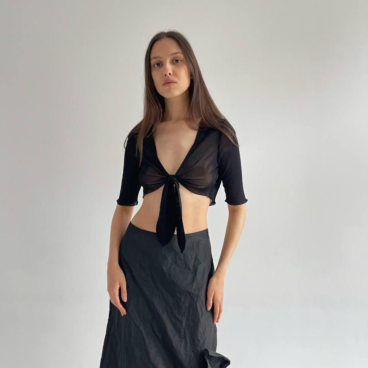 Y2K mesh black top