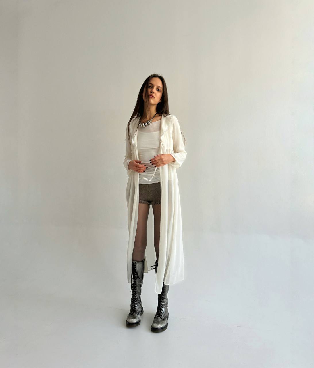 Vintage 100% silk milky night gown
