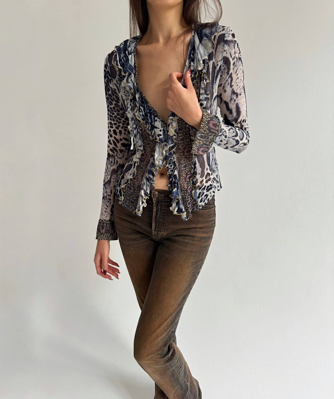 Vintage Roberto Cavalli pure silk blouse