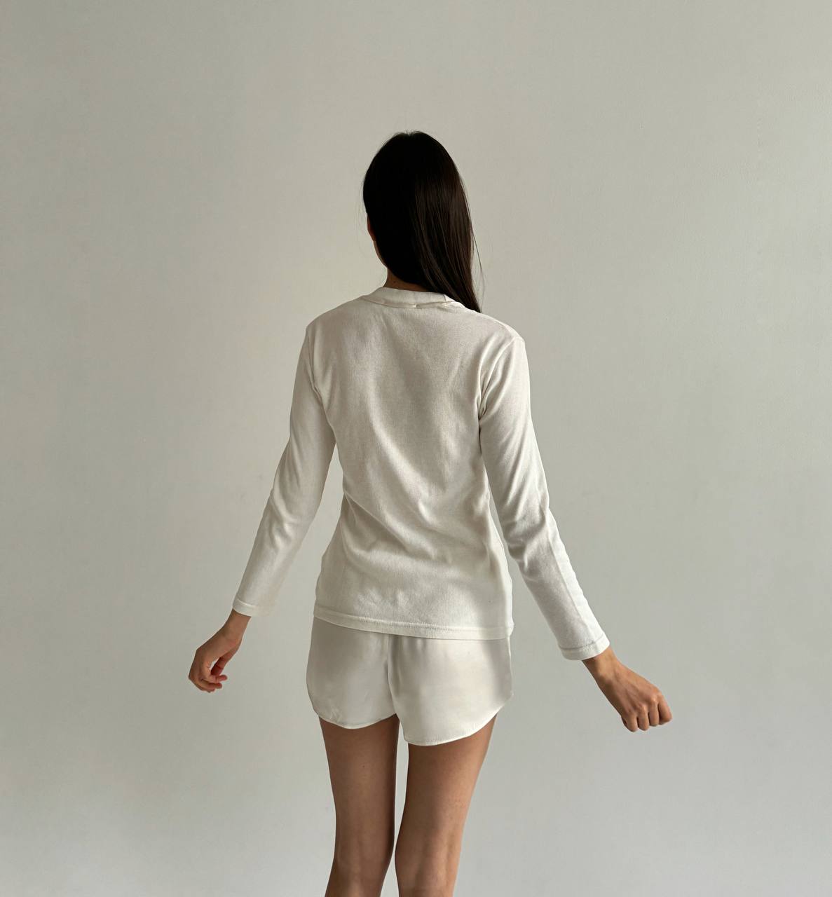 Vintage cotton flower appliqué blouse