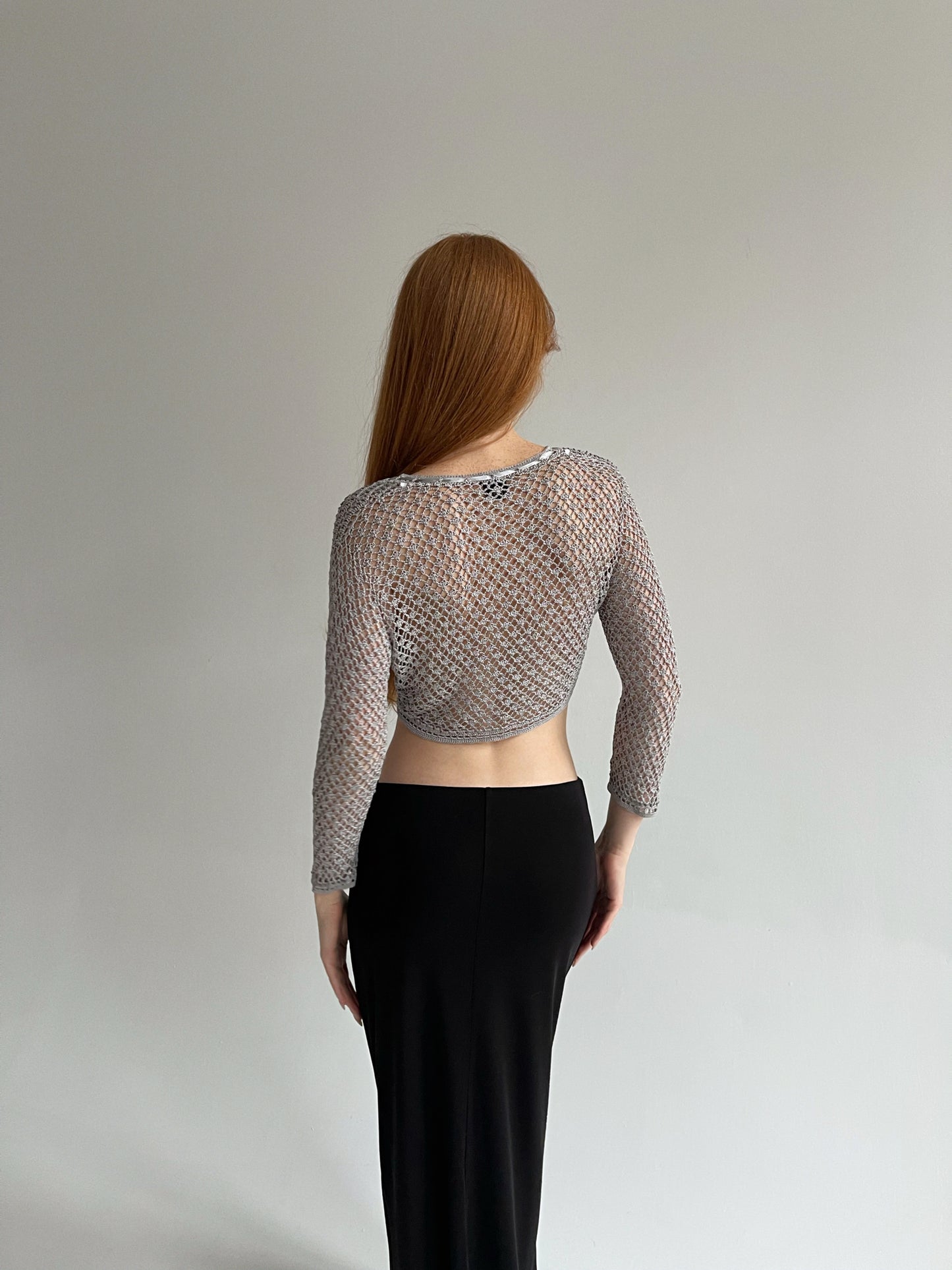 Y2K crochet wrap top