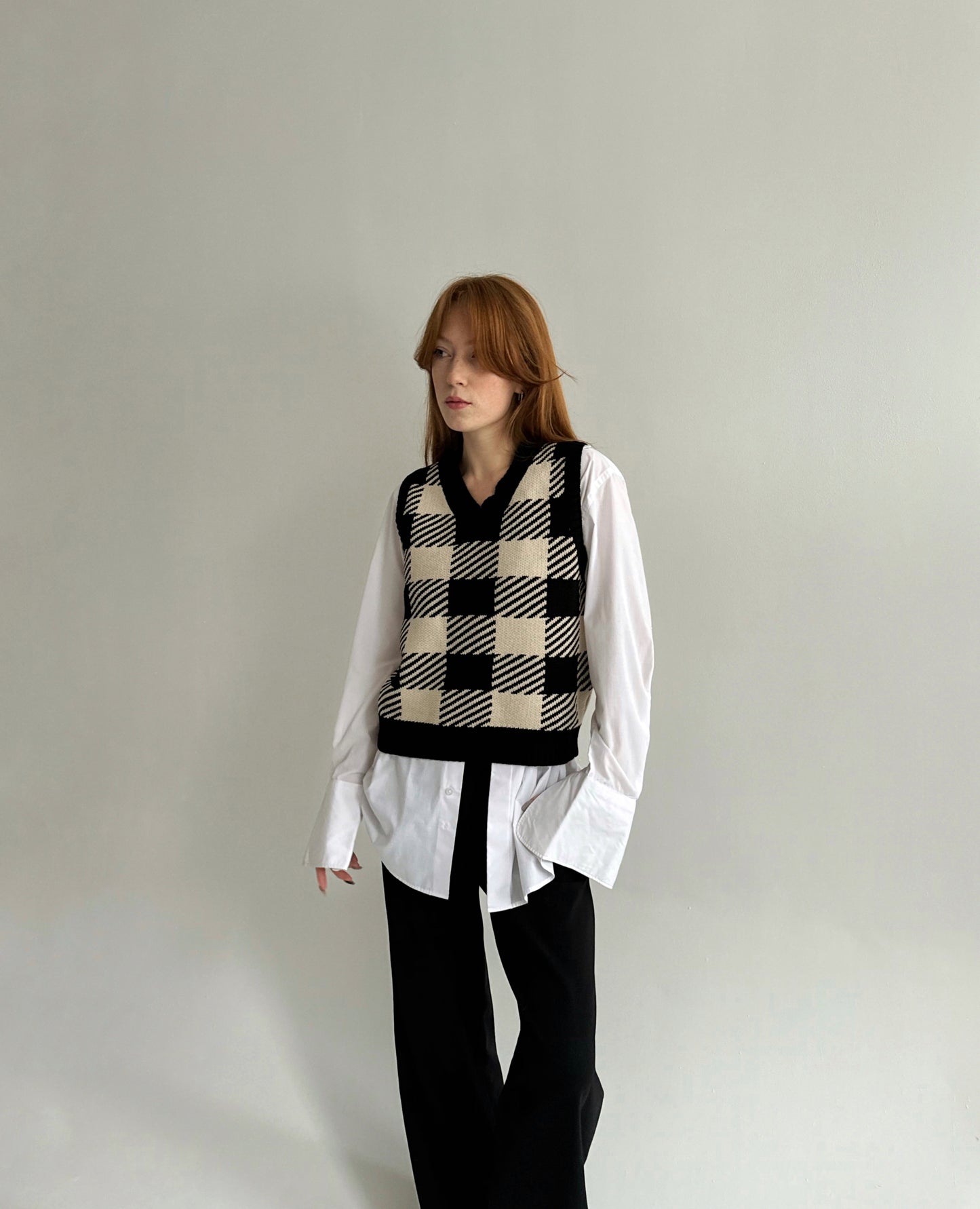 Vintage 65% rayon knitted vest