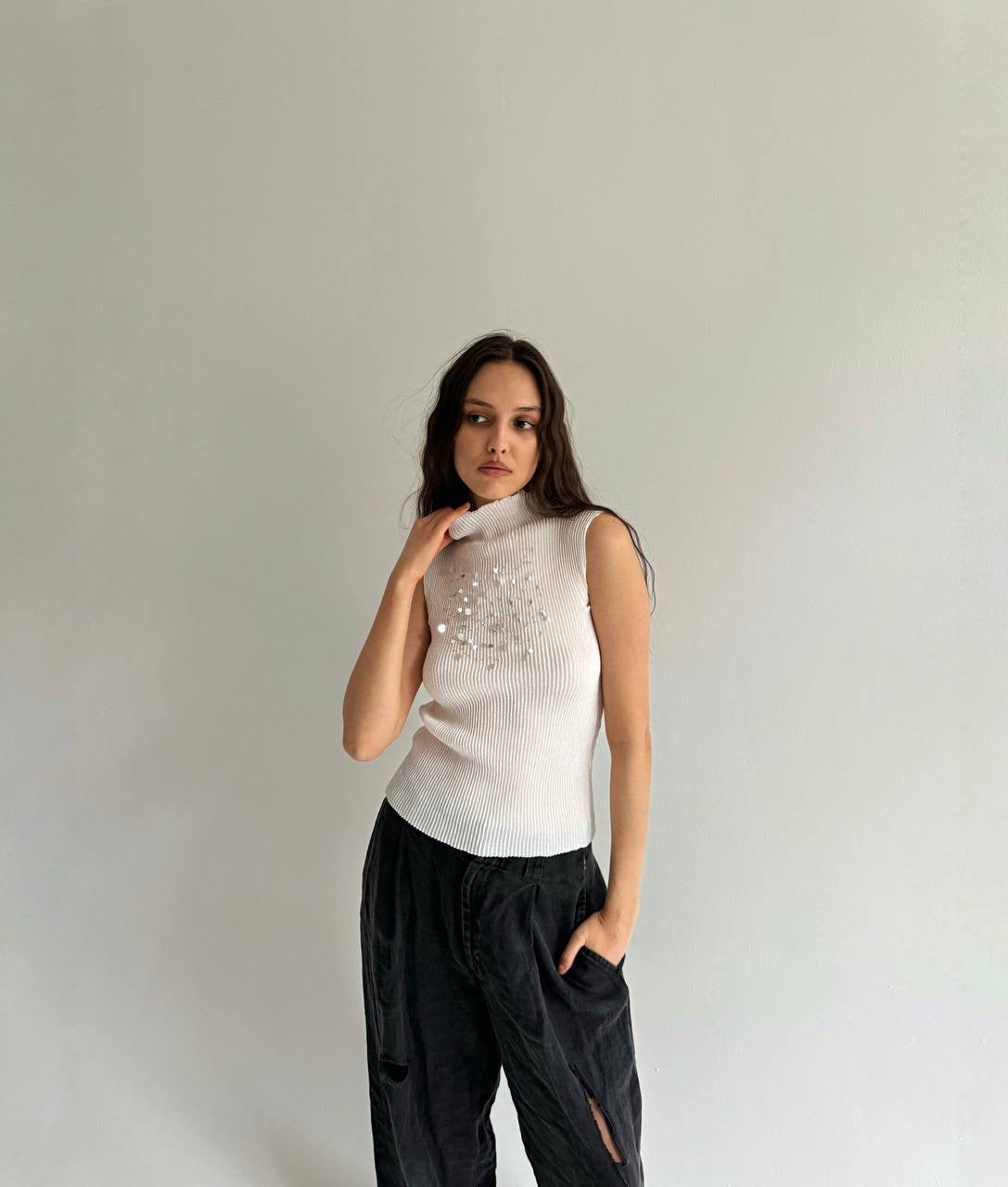 Vintage Japanese avant garde pleated top