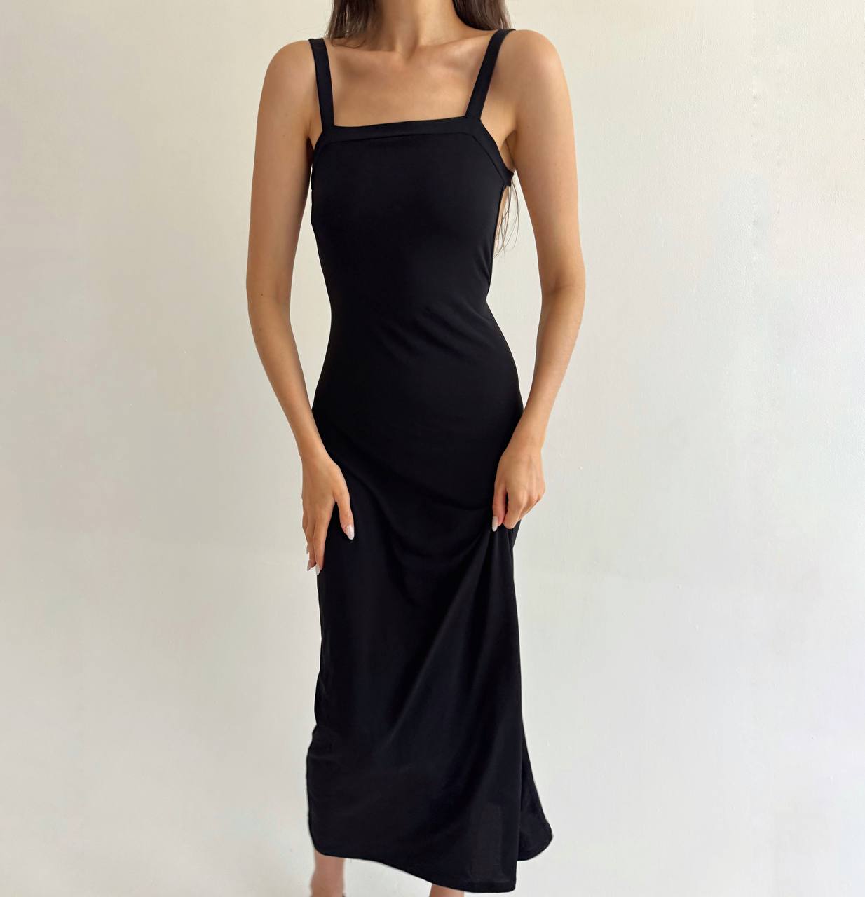 Vintage acetate black dress