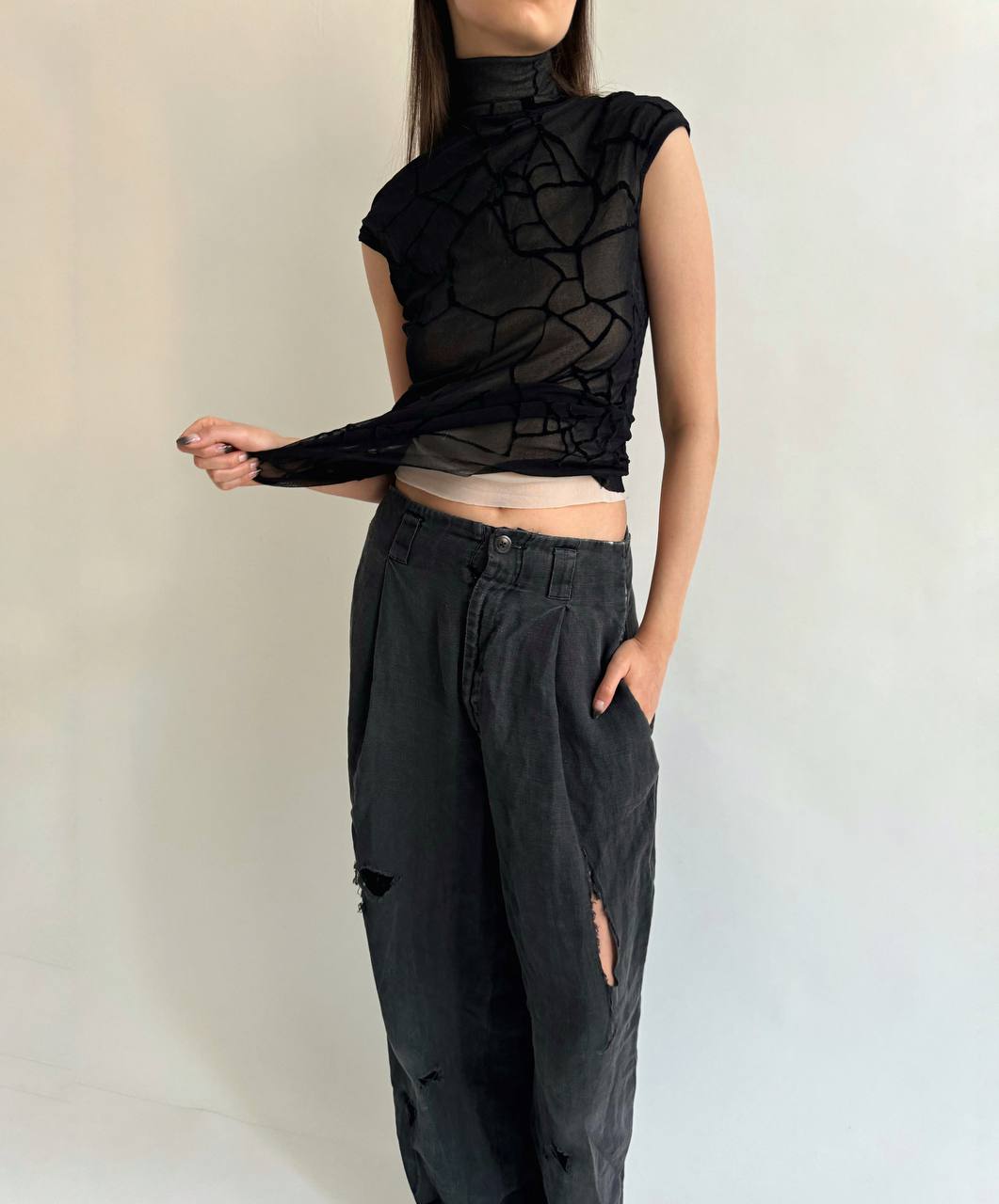 Vintage avant garde mesh top