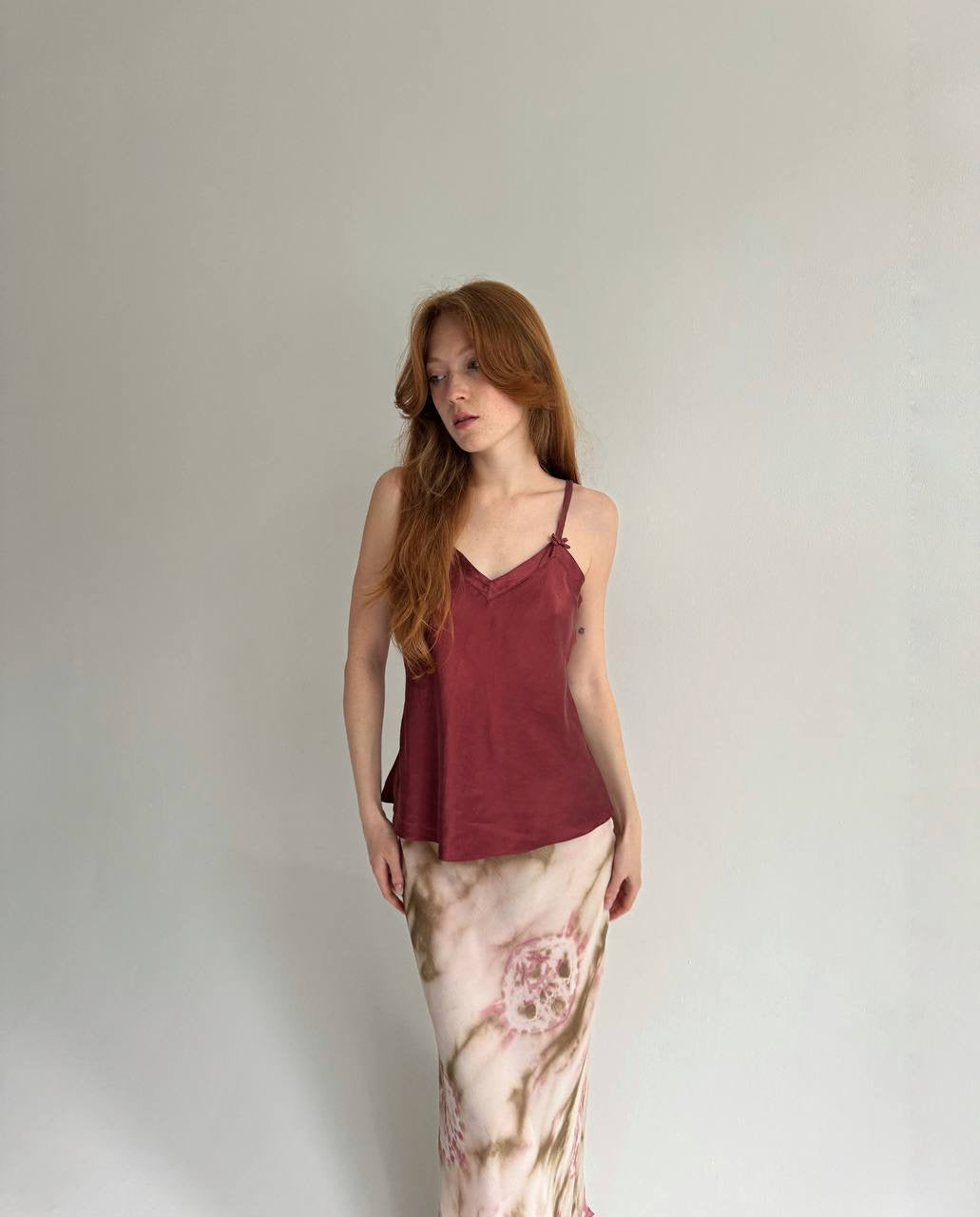 Vintage pure silk camisole cami top