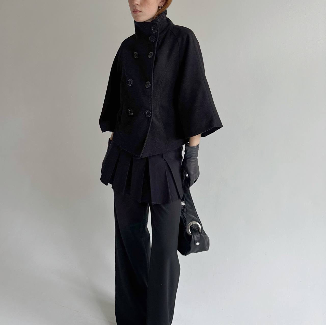 Vintage black cape jacket