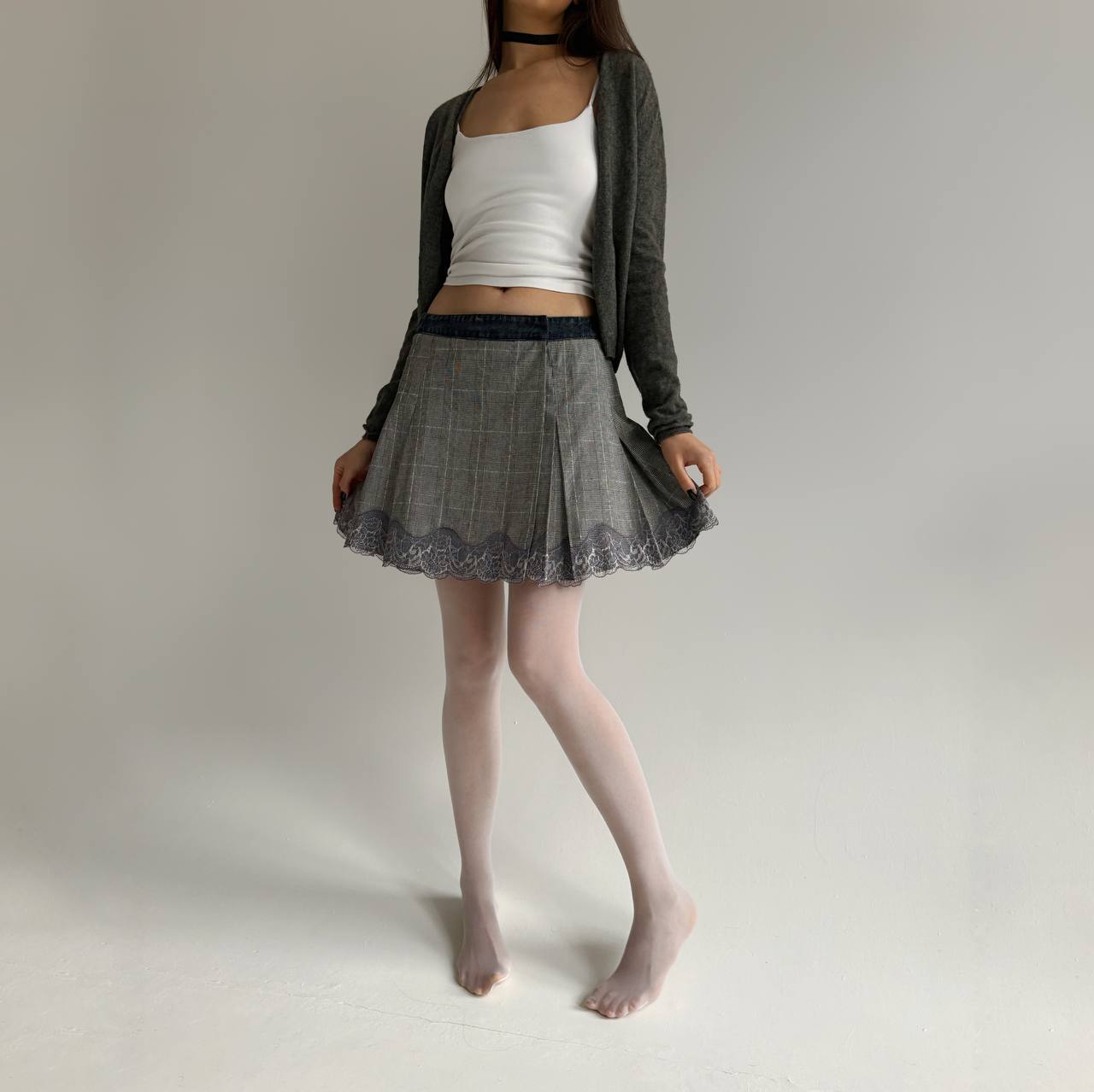 Vintage Dolce & Gabbana checked mini skirt