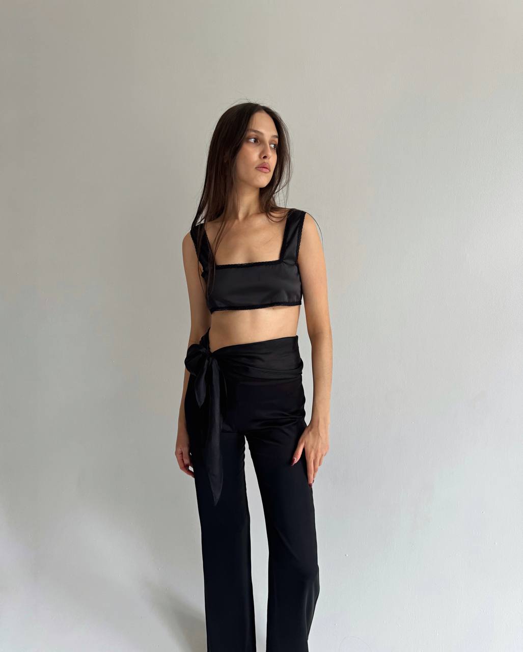 Jean Paul Gaultier satin crop top