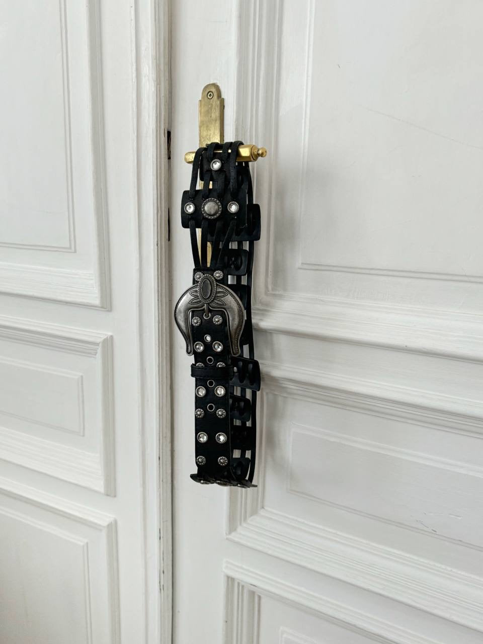 Y2K faux leather belt
