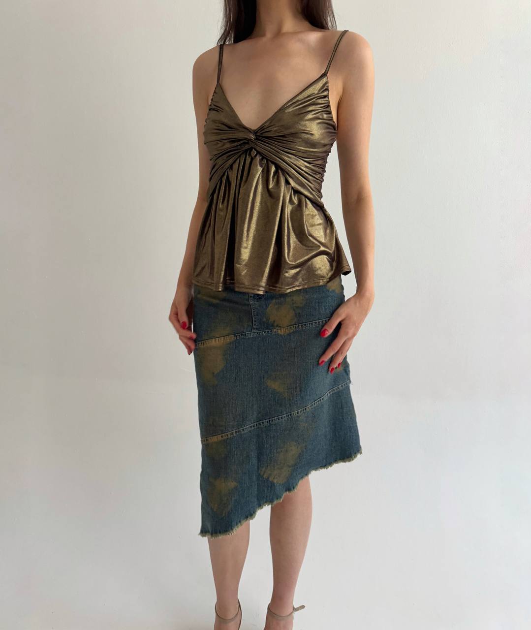 Vintage bronze Y2K top