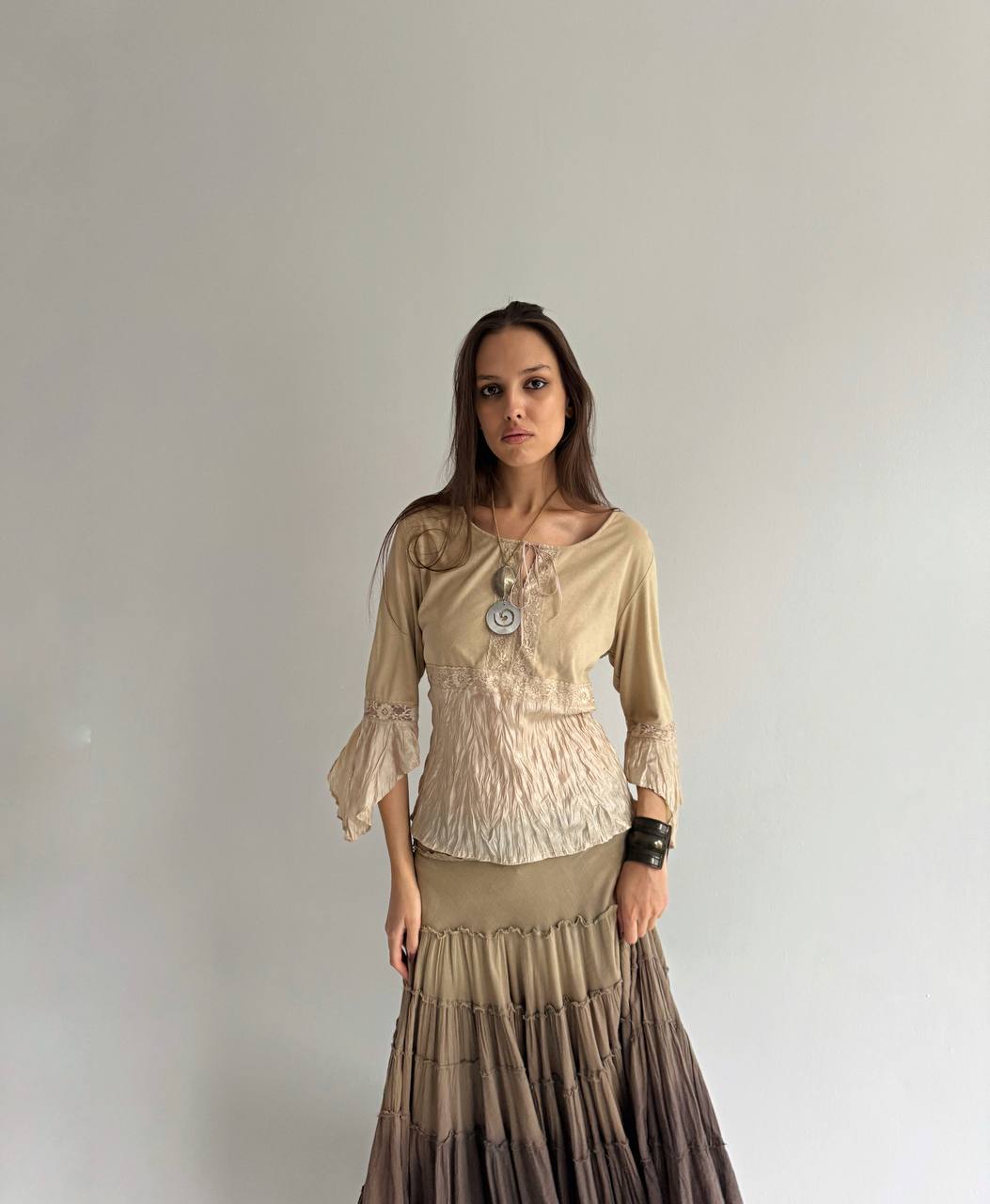 Vintage medieval boho blouse