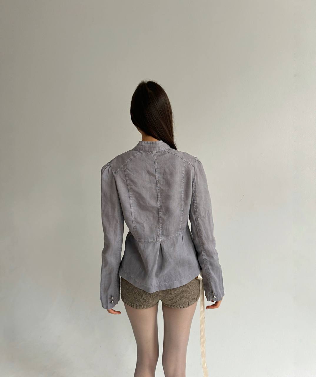 Vintage linen soldier jacket made in Italy