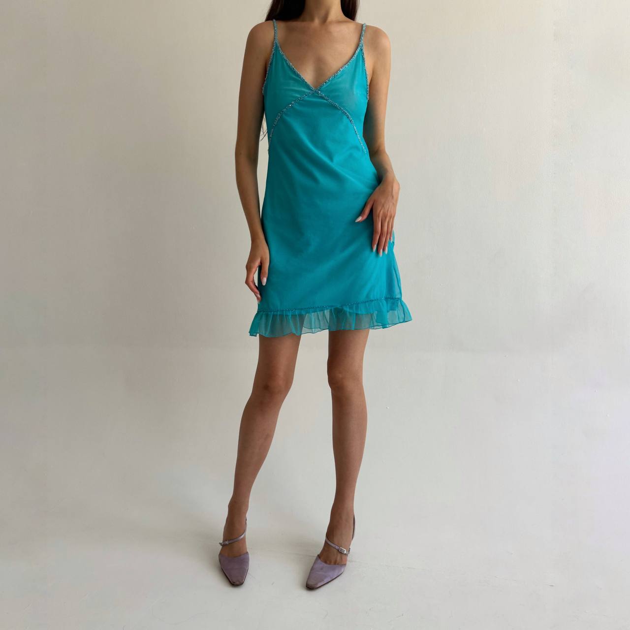 Vintage Blumarine turquoise dress