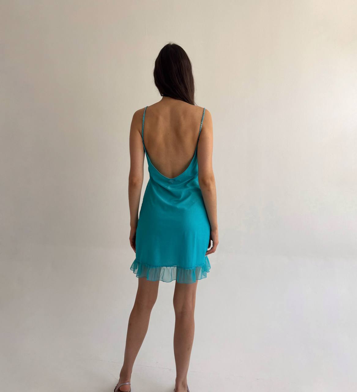 Vintage Blumarine turquoise dress