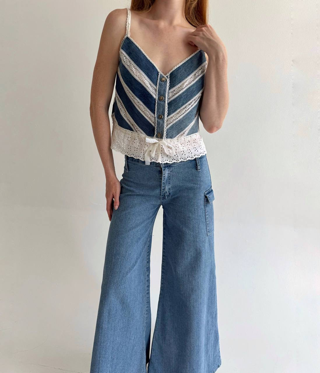 Vintage denim cami top