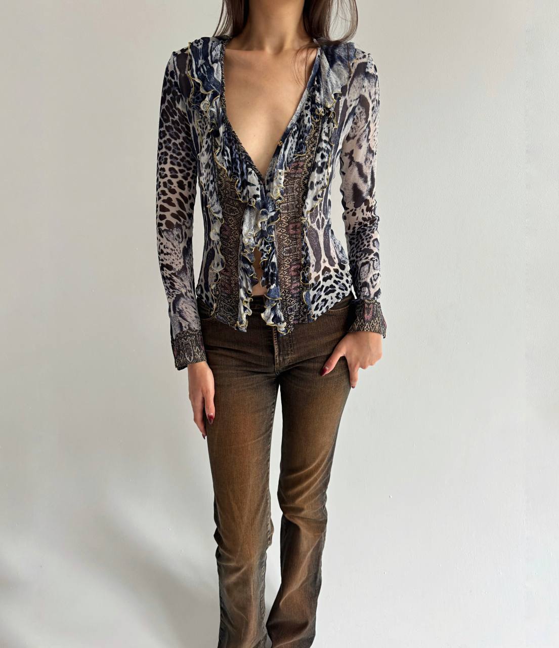 Vintage Roberto Cavalli pure silk blouse