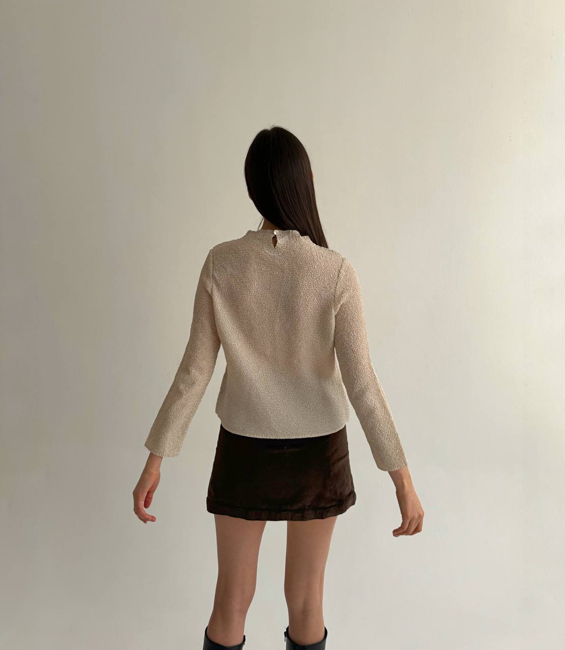 Vintage Japanese crinkle blouse