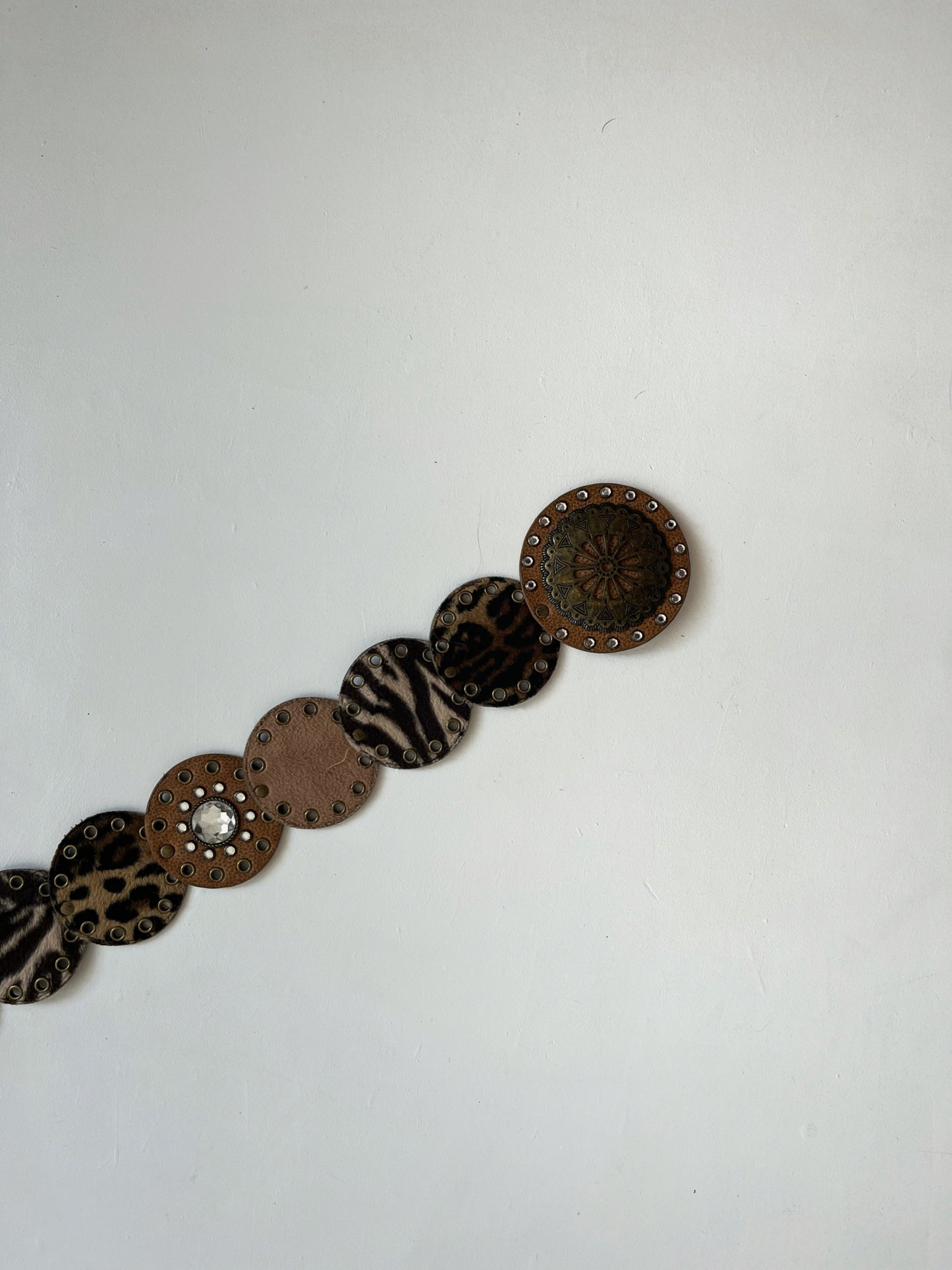 Vintage pony hair disc belt