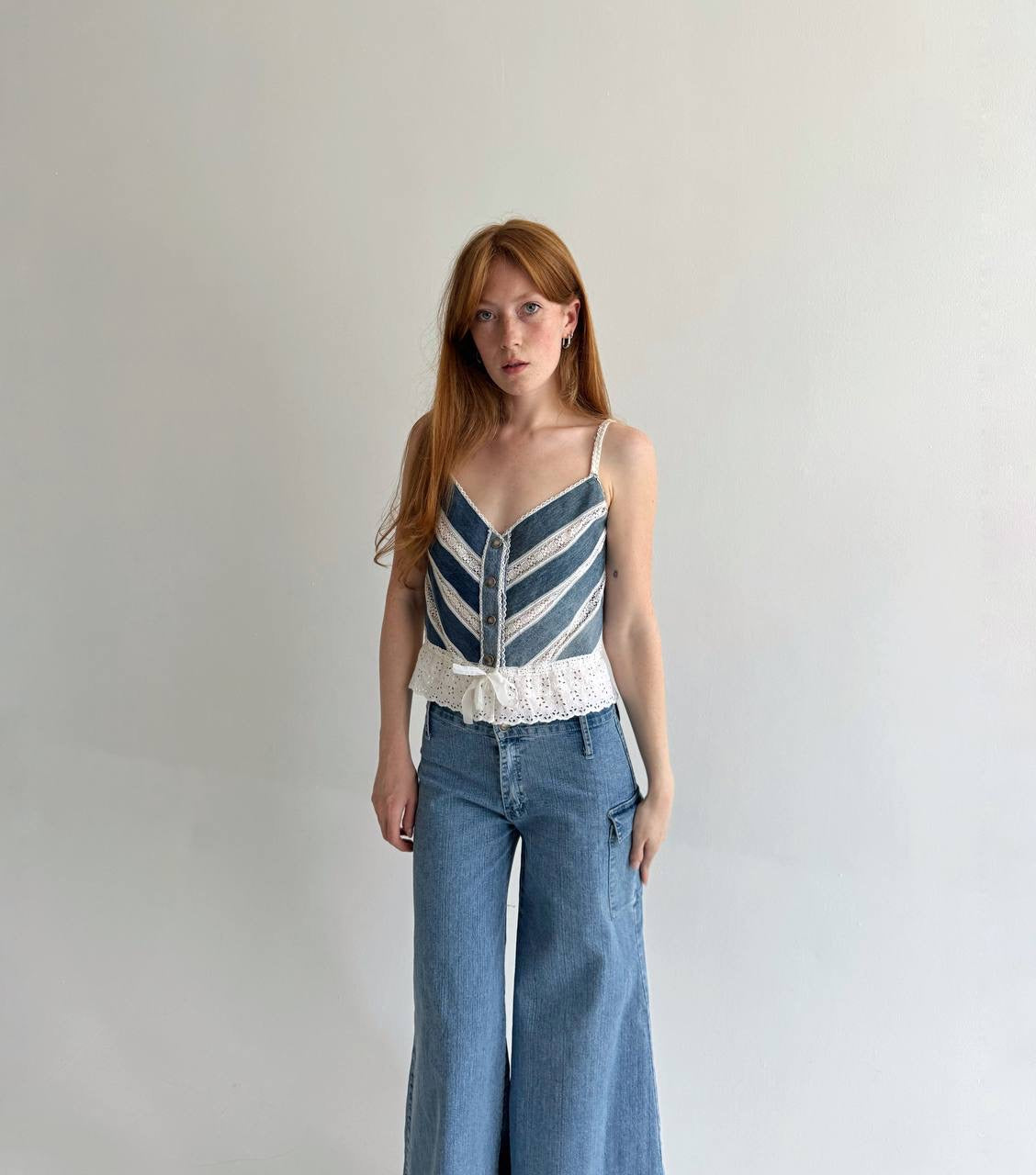 Vintage denim cami top