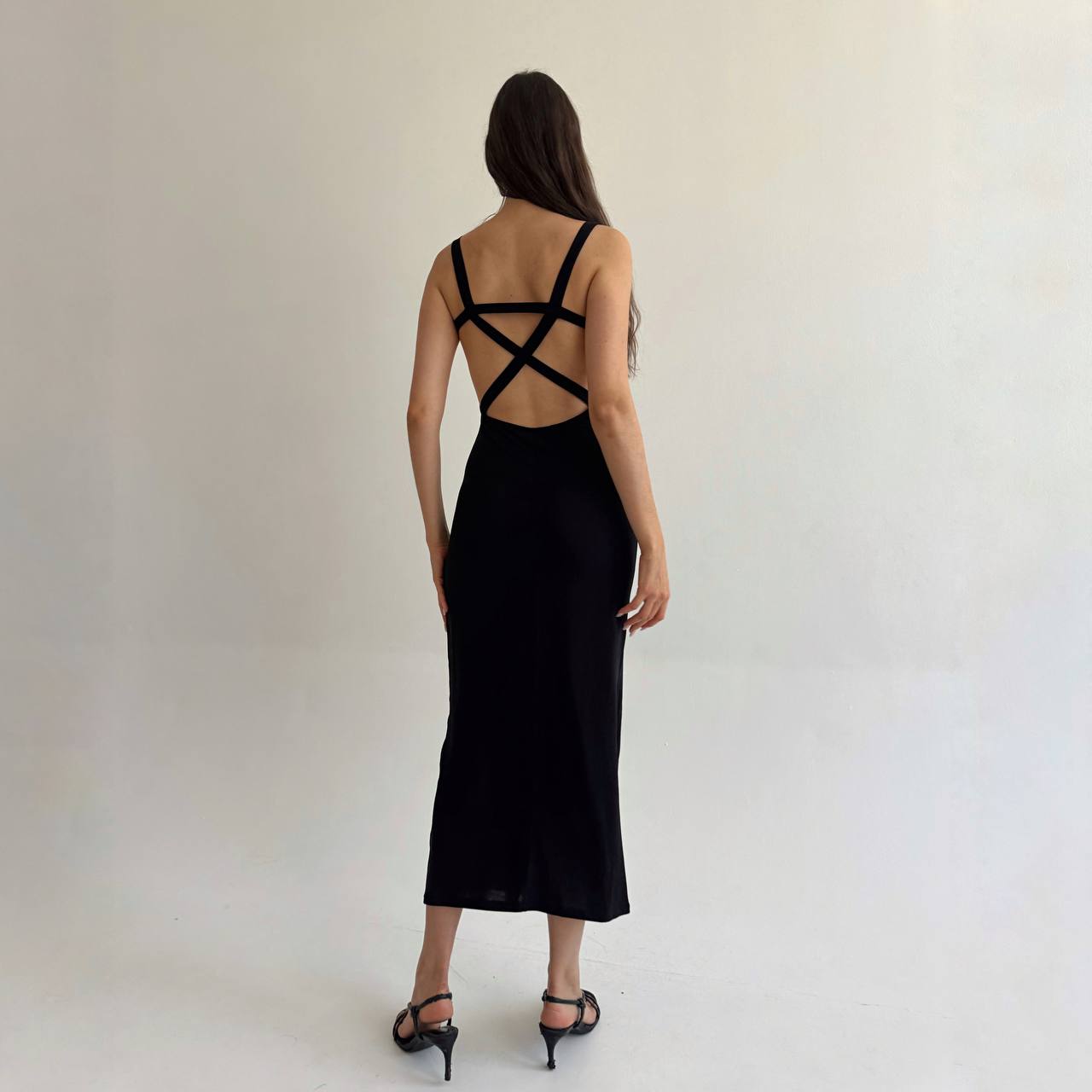 Vintage acetate black dress