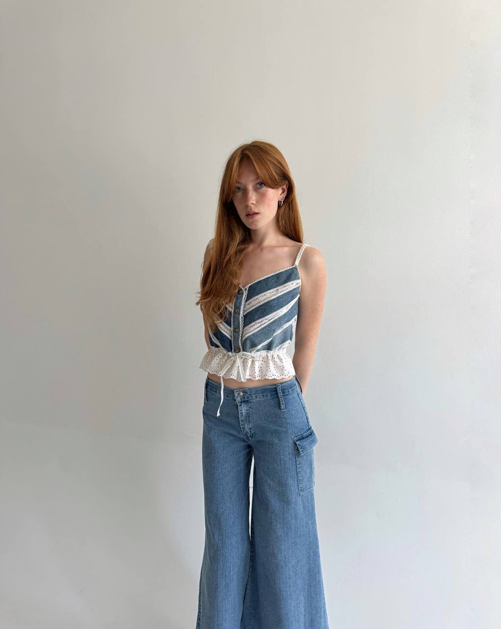 Vintage denim cami top