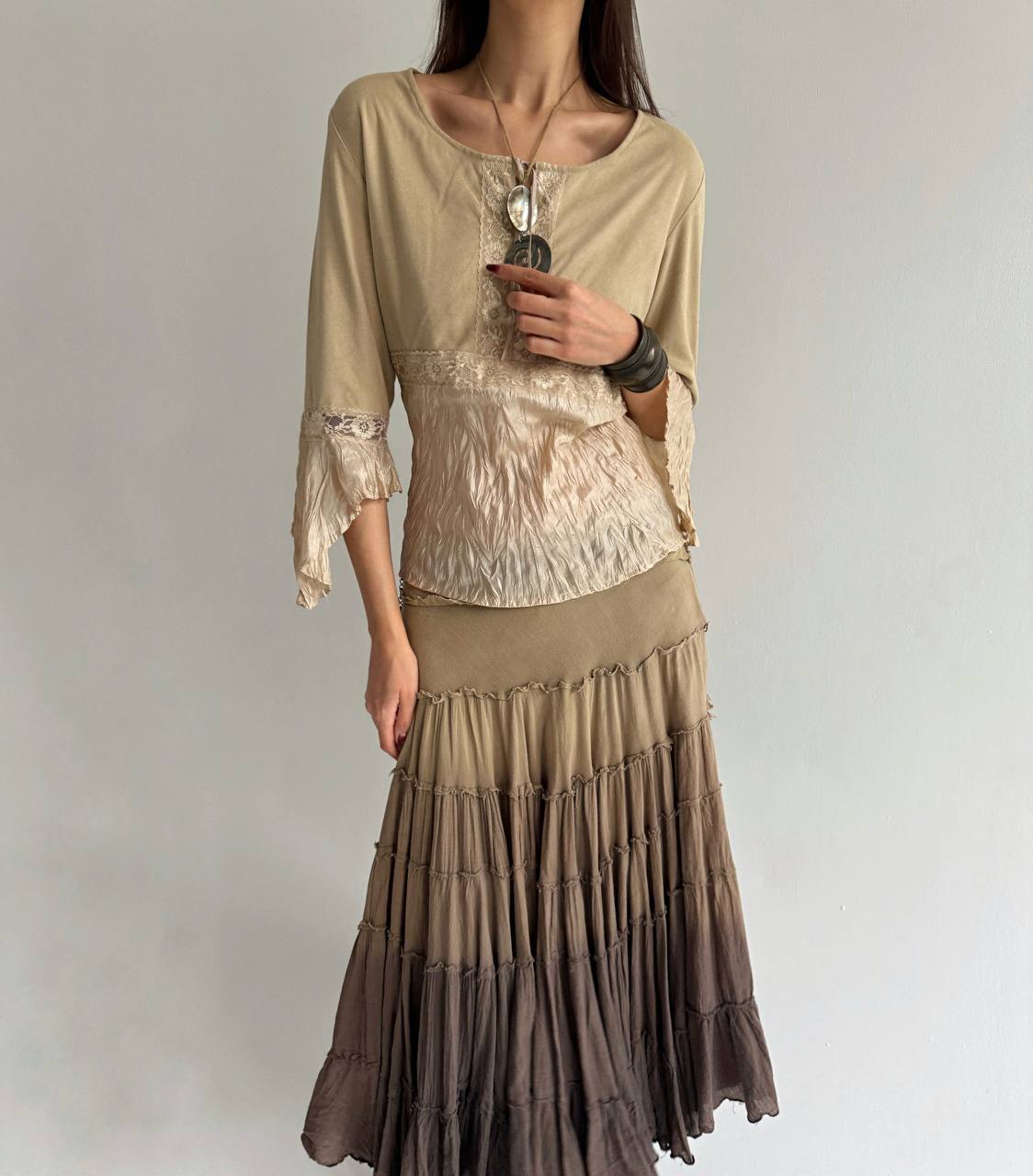Vintage medieval boho blouse