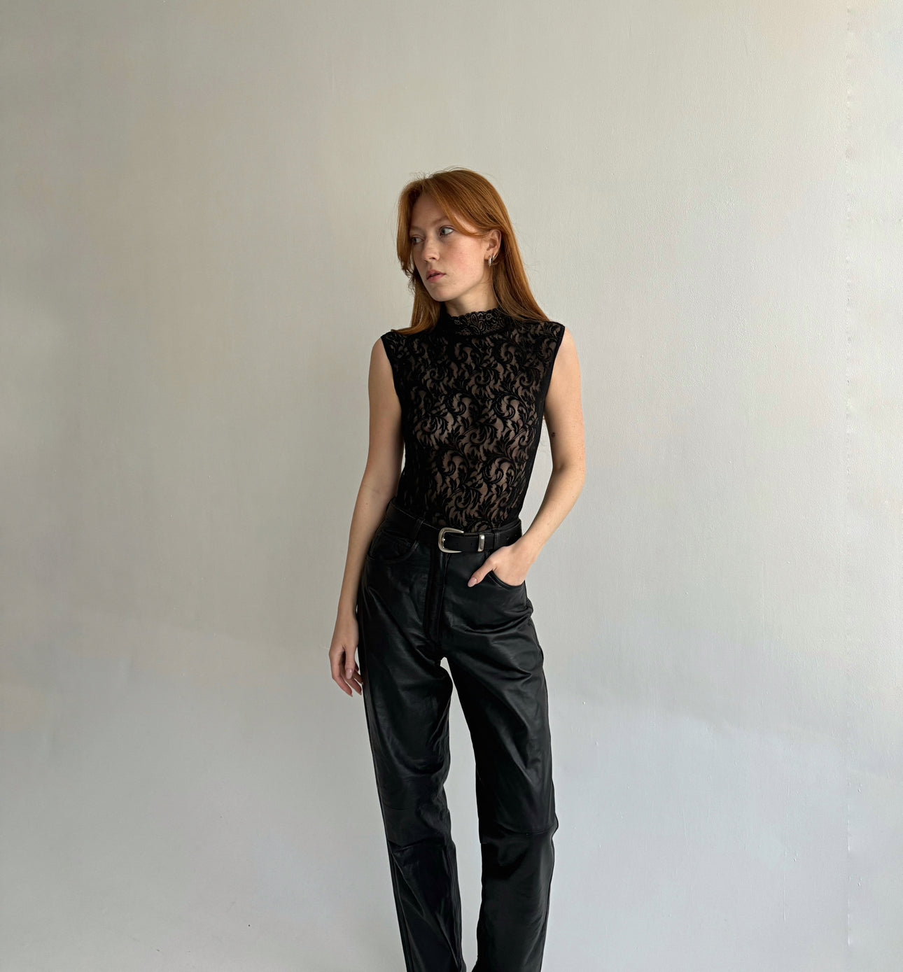 Vintage genuine leather pants