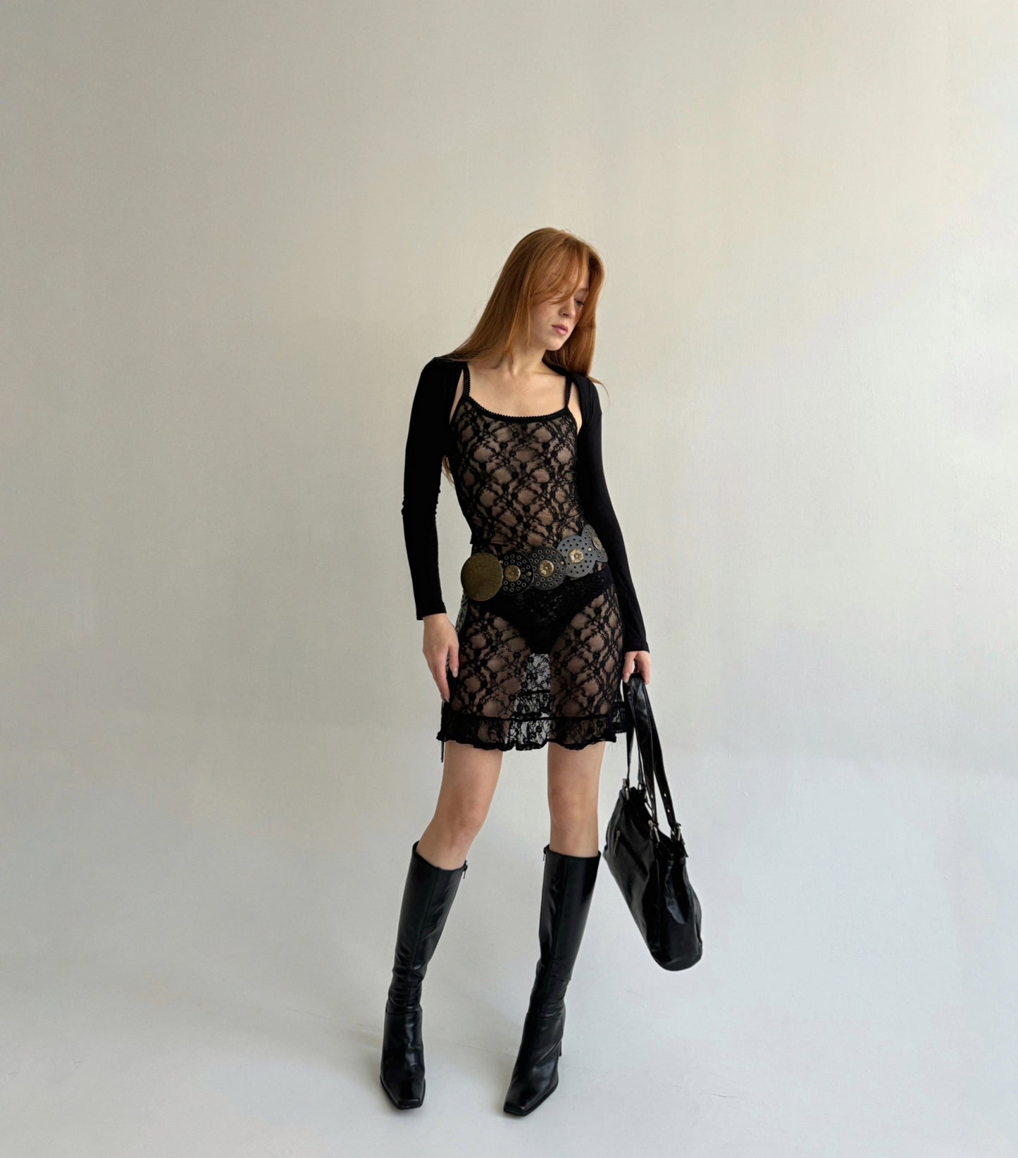 Vintage lace mini dress