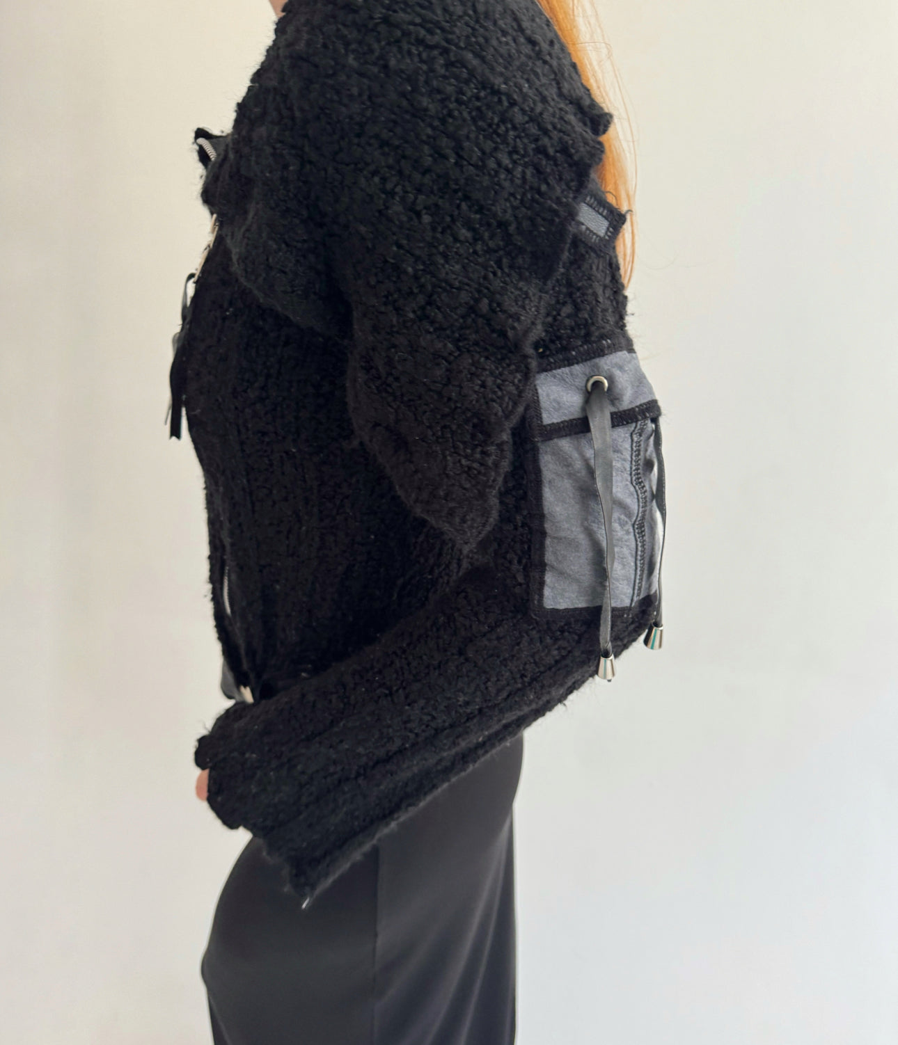 Vintage zone bleue avant garde cardigan