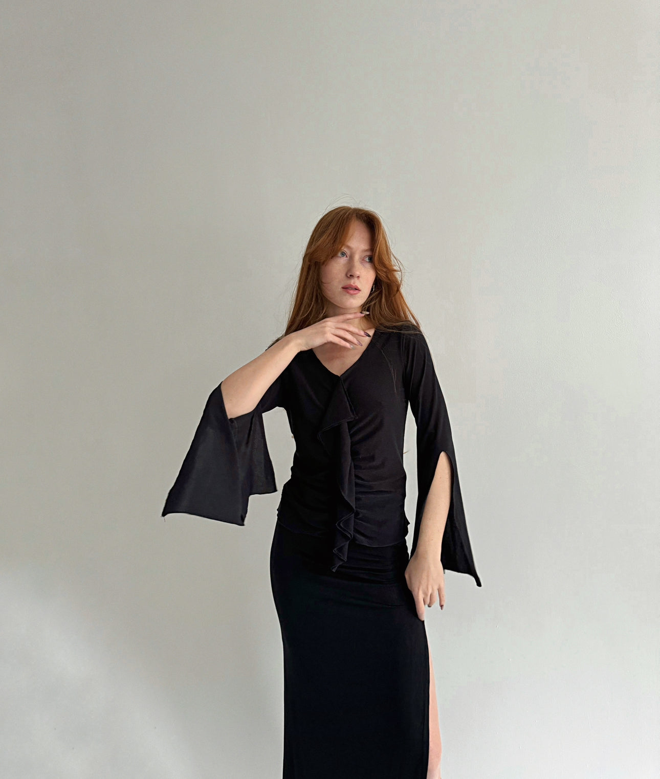Vintage y2k ruffled blouse